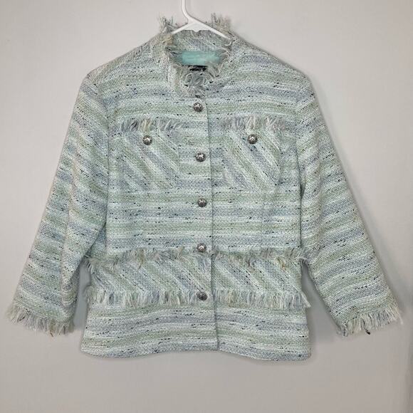 Samuel Dong Eyelash Tweed Jacket Size M - Picture 1 of 7